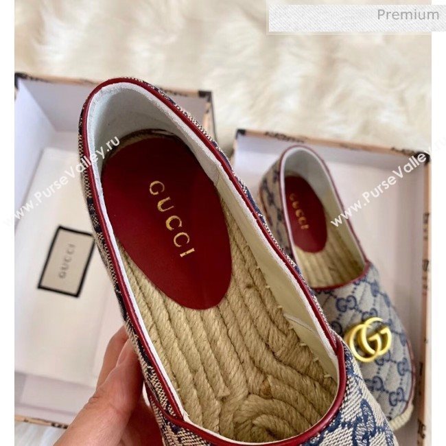 Gucci GG Matelassé Canvas Espadrille Blue 2020 (HB-20041410)