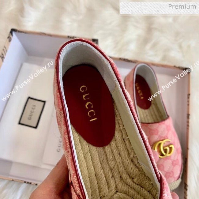 Gucci GG Matelassé Canvas Espadrille Pink 2020 (HB-20041411)