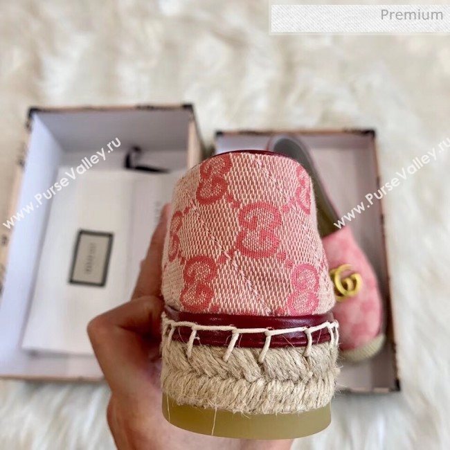 Gucci GG Matelassé Canvas Espadrille Pink 2020 (HB-20041411)