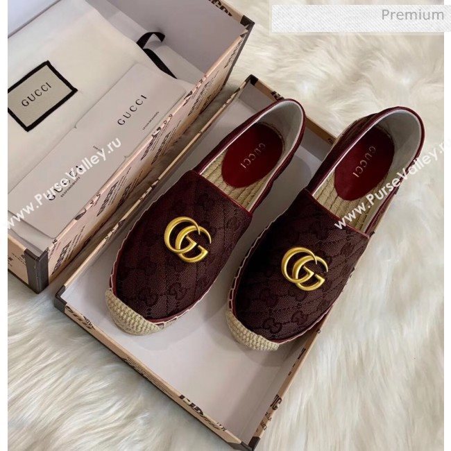 Gucci GG Matelassé Canvas Espadrille Chocolate 2020 (HB-20041412)