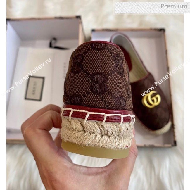 Gucci GG Matelassé Canvas Espadrille Chocolate 2020 (HB-20041412)