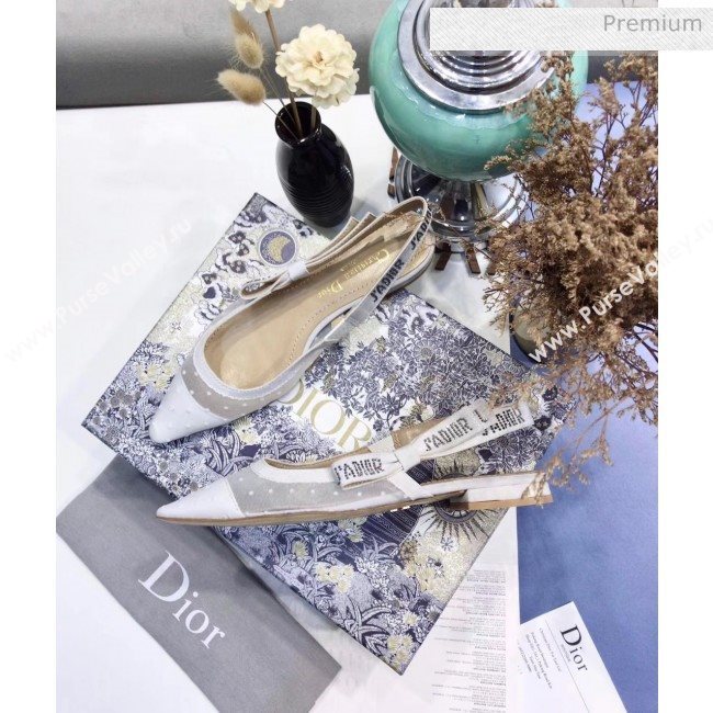 Dior JAdior Plumetis Ballerina Flat White 2020 (JC-20041821)