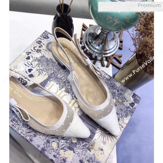 Dior JAdior Plumetis Ballerina Flat White 2020 (JC-20041821)