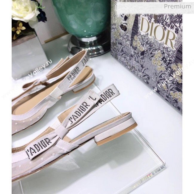 Dior JAdior Plumetis Ballerina Flat White 2020 (JC-20041821)