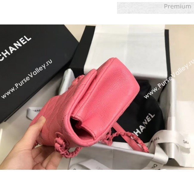 Chanel Grained Calfskin &amp; Lacquered Metal Flap Bag AS1784 Pink 2020 (JY-20041739)