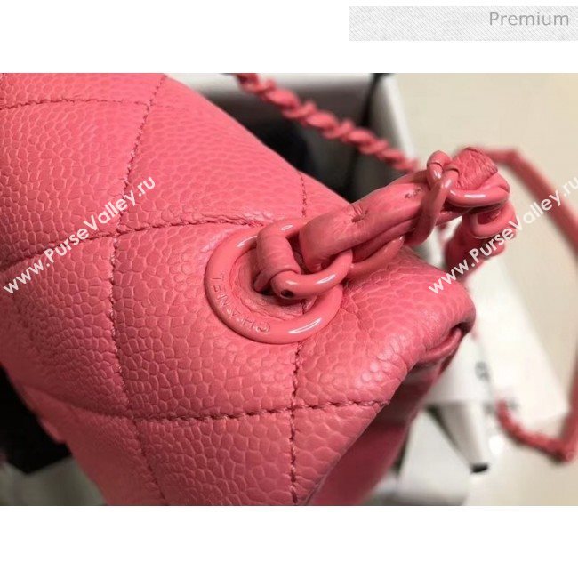 Chanel Grained Calfskin &amp; Lacquered Metal Flap Bag AS1784 Pink 2020 (JY-20041739)