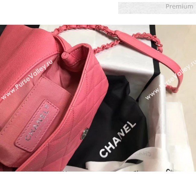Chanel Grained Calfskin &amp; Lacquered Metal Flap Bag AS1784 Pink 2020 (JY-20041739)