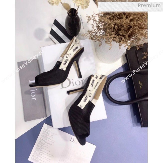 Dior JAdior Technical Fabric Heeled Sandal 9.5cm Heel Black 2020 (JC-20041818)