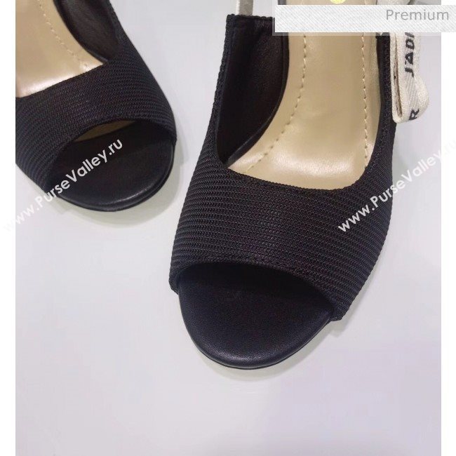 Dior JAdior Technical Fabric Heeled Sandal 9.5cm Heel Black 2020 (JC-20041818)