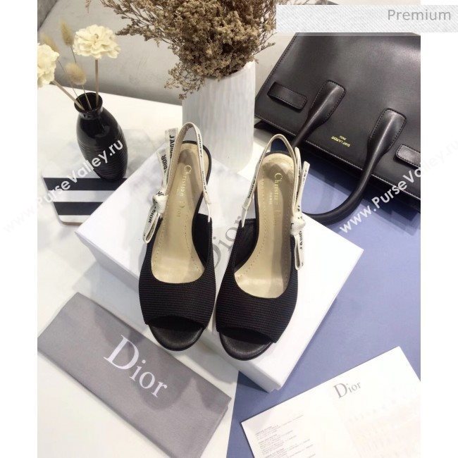 Dior JAdior Technical Fabric Heeled Sandal 6.5cm Heel Black 2020 (JC-20041820)