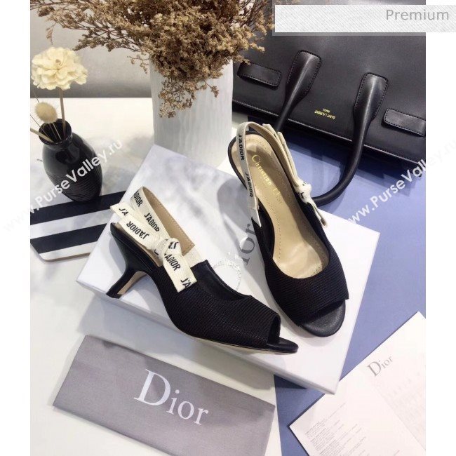 Dior JAdior Technical Fabric Heeled Sandal 6.5cm Heel Black 2020 (JC-20041820)