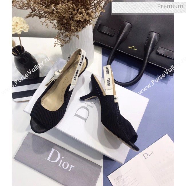 Dior JAdior Technical Fabric Heeled Sandal 6.5cm Heel Black 2020 (JC-20041820)