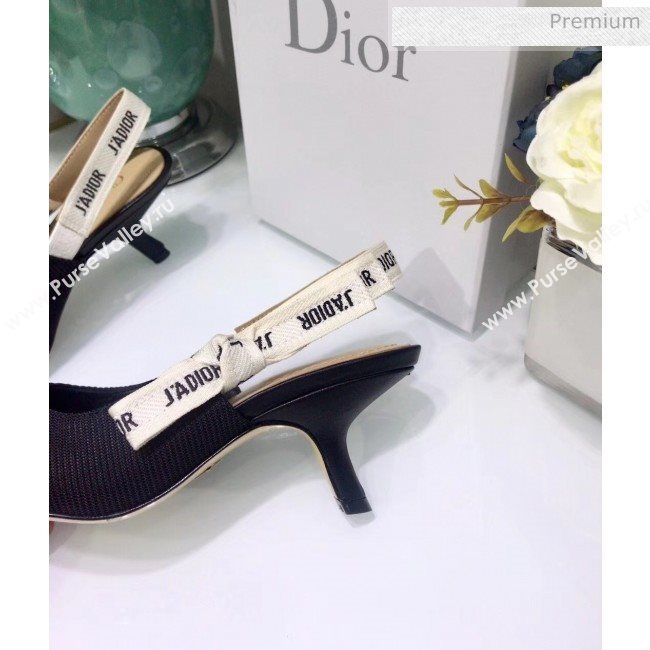 Dior JAdior Technical Fabric Heeled Sandal 6.5cm Heel Black 2020 (JC-20041820)