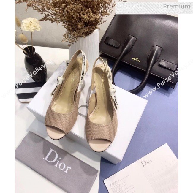 Dior JAdior Technical Fabric Heeled Sandal 6.5cm Heel Nude 2020 (JC-20041819)