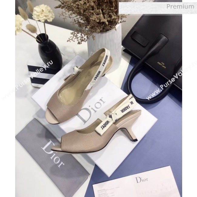 Dior JAdior Technical Fabric Heeled Sandal 6.5cm Heel Nude 2020 (JC-20041819)