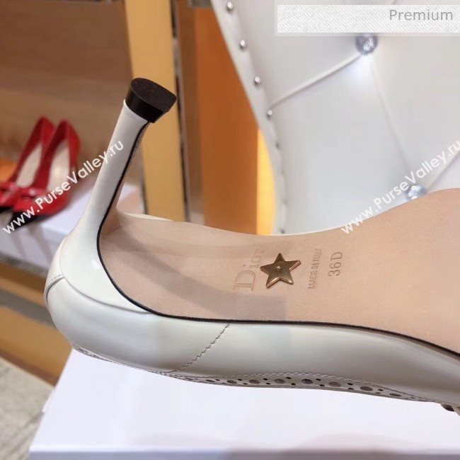 Dior Spectadior Strap Pumps in Perforated Leather Black/White 2020 (SY-20041805)