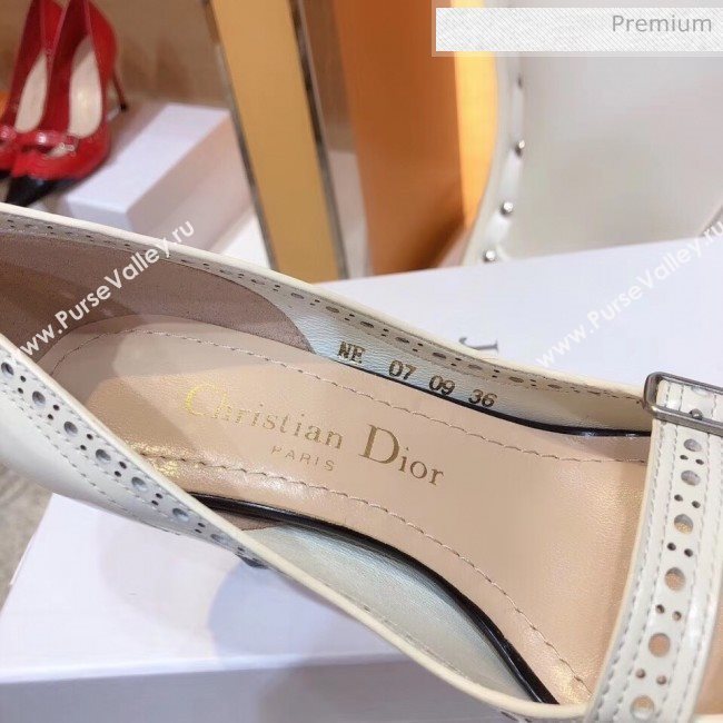 Dior Spectadior Strap Pumps in Perforated Leather Black/White 2020 (SY-20041805)