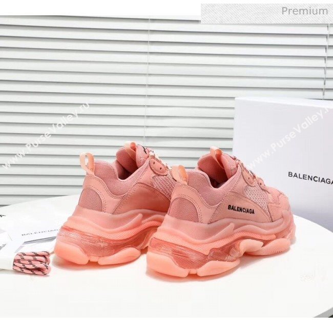 Balenciaga Triple S Clear Outsole Sneakers Pink 2019 (HZ-20041702)