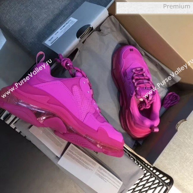Balenciaga Triple S Clear Outsole Sneakers Rosy 2019 (XZG-20041701)