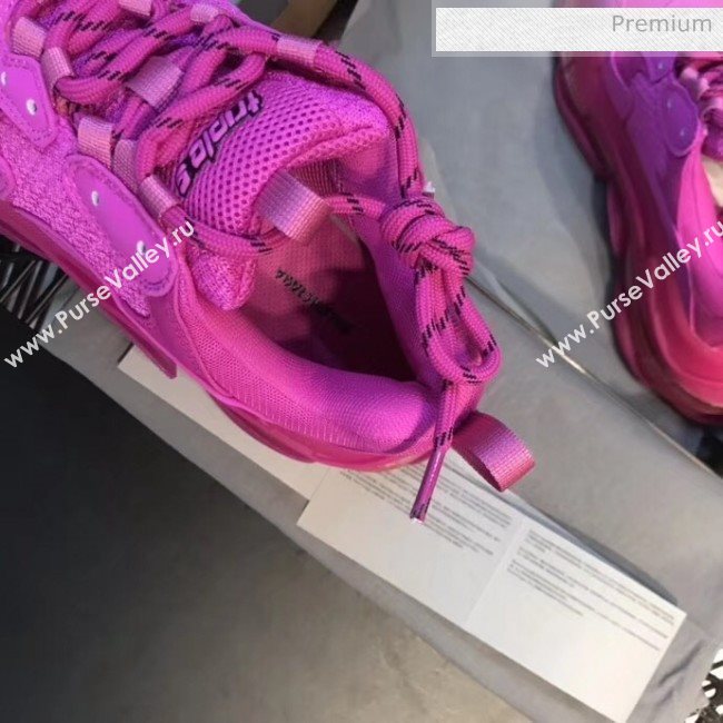 Balenciaga Triple S Clear Outsole Sneakers Rosy 2019 (XZG-20041701)