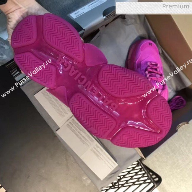 Balenciaga Triple S Clear Outsole Sneakers Rosy 2019 (XZG-20041701)