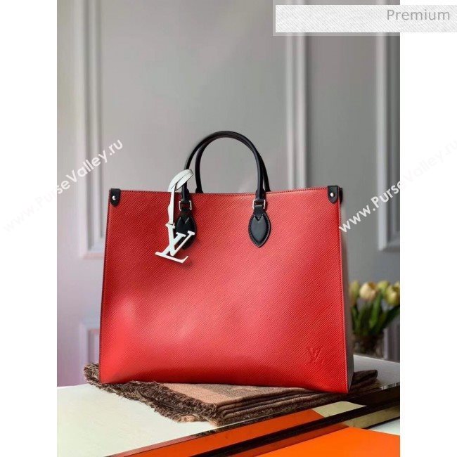 Louis Vuitton Epi Grained Cowhide Leather Onthego MM Tote Bag  Red M56229 2020 (K-20041848)