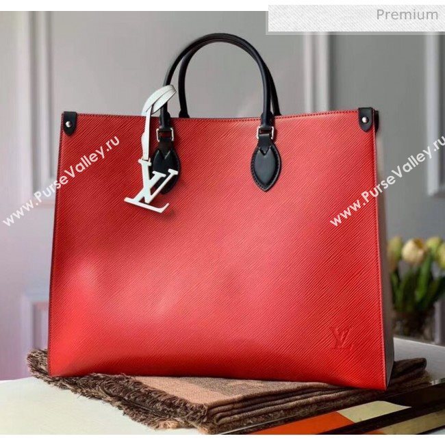 Louis Vuitton Epi Grained Cowhide Leather Onthego MM Tote Bag  Red M56229 2020 (K-20041848)