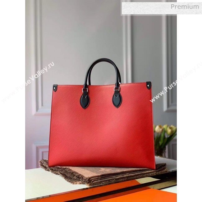 Louis Vuitton Epi Grained Cowhide Leather Onthego MM Tote Bag  Red M56229 2020 (K-20041848)