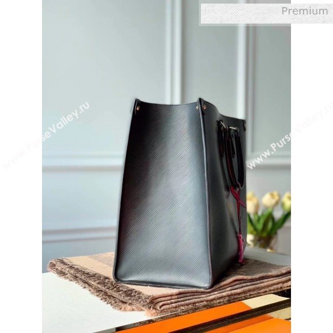 Louis Vuitton Epi Grained Cowhide Leather Onthego MM Tote Bag Black M56080 2020 (K-20041849)