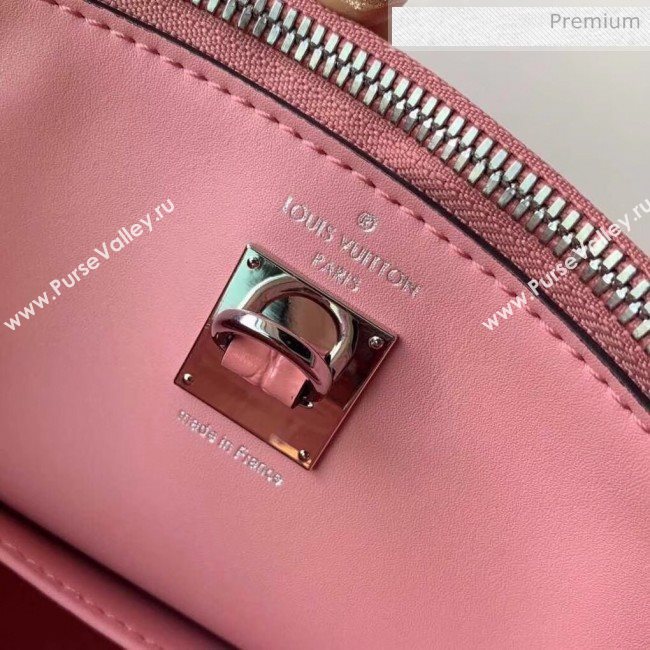 Louis Vuitton City Steamer PM Top Handle Bag in Glossy Crocodile Leather Pink N94263 (K-20041845)