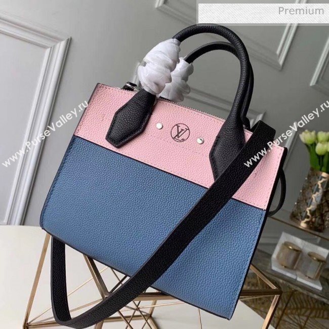 Louis Vuitton City Steamer Mini Bag in Grainy Calfskin M53804 Blue/Pink/Black (K-20041843)