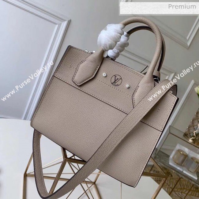 Louis Vuitton City Steamer Mini Bag in Grainy Calfskin M53804 Grey (K-20041842)