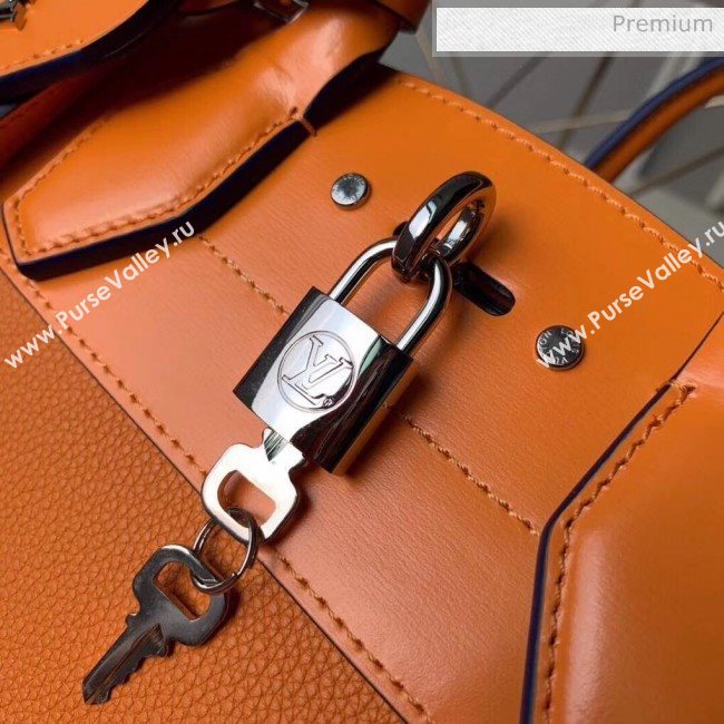 Louis Vuitton City Steamer PM Bag In Smooth &amp; Grainy Calfskin M55348 Orange (K-20041836)