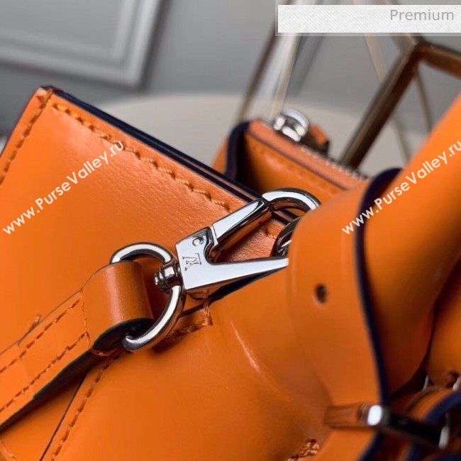 Louis Vuitton City Steamer PM Bag In Smooth &amp; Grainy Calfskin M55348 Orange (K-20041836)