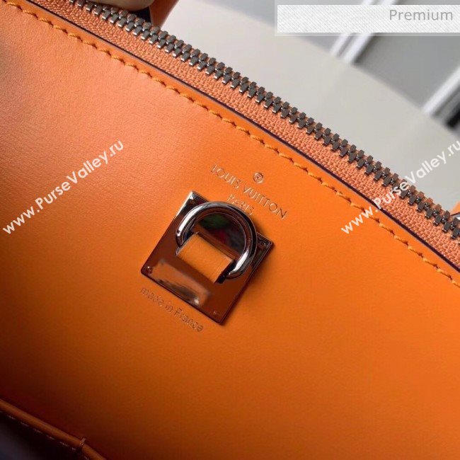 Louis Vuitton City Steamer MM Bag In Smooth &amp; Grainy Calfskin M55348 Orange (K-20041835)