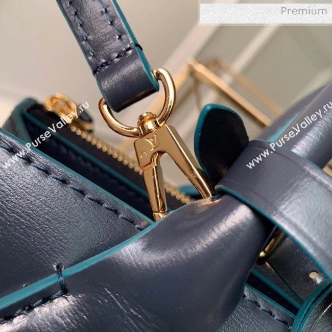 Louis Vuitton City Steamer PM Bag In Smooth &amp; Grainy Calfskin M55347 Deep Blue (K-20041838)