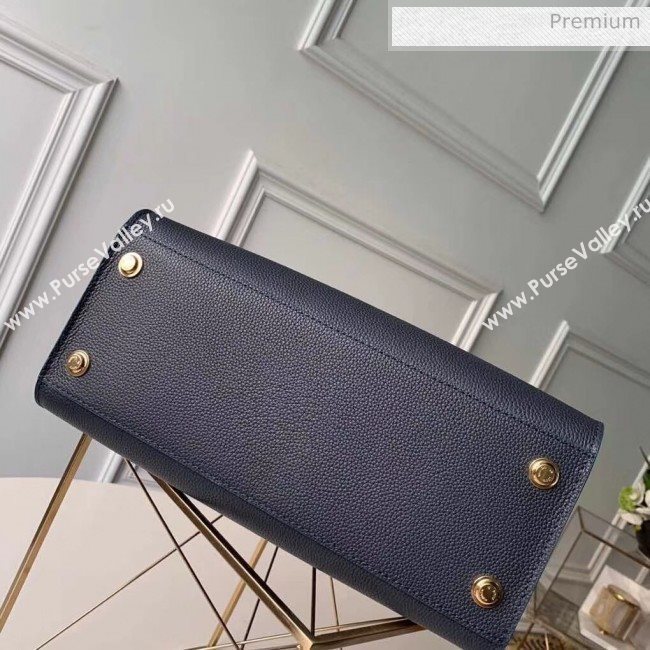 Louis Vuitton City Steamer MM Bag In Smooth &amp; Grainy Calfskin M55347 Deep Blue (K-20041837)