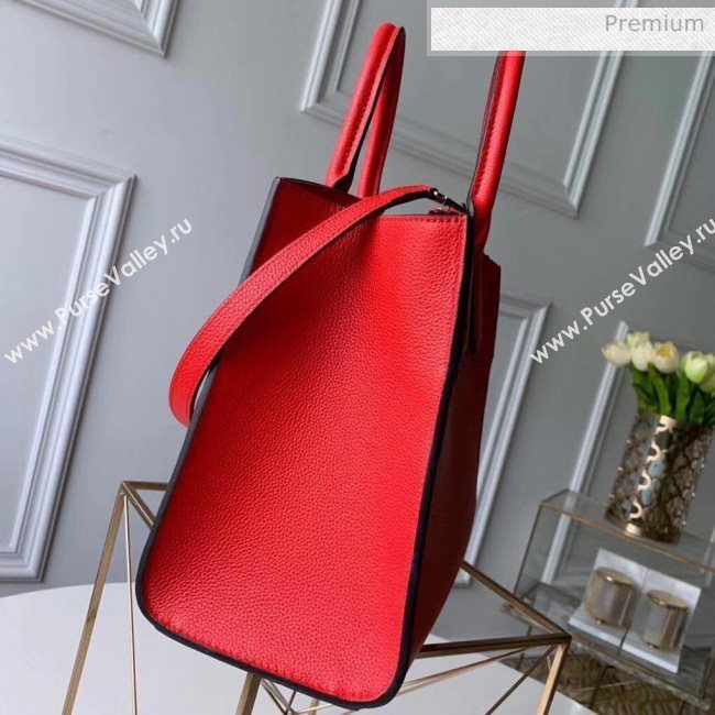 Louis Vuitton City Steamer MM Bag In Grainy Calfskin M53014 Red/Silver (K-20041839)