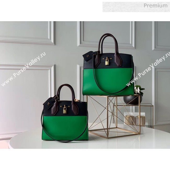 Louis Vuitton City Steamer MM Bag In Smooth Calfskin M42188 Green/Black (K-20041435)