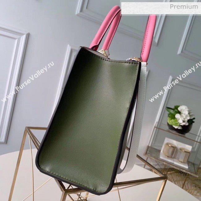 Louis Vuitton City Steamer PM Bag In Smooth Calfskin M42188 Army Green/White/Pink (K-20041833)