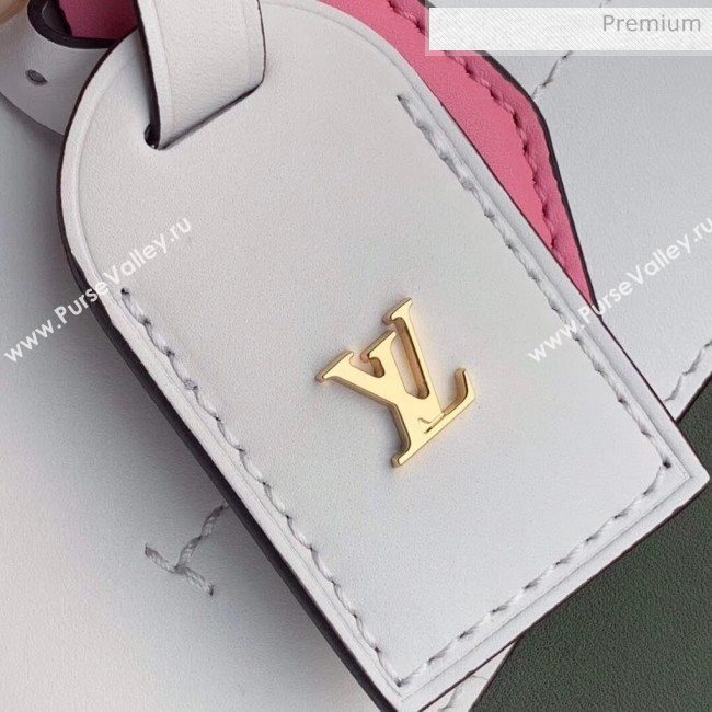 Louis Vuitton City Steamer PM Bag In Smooth Calfskin M42188 Army Green/White/Pink (K-20041833)