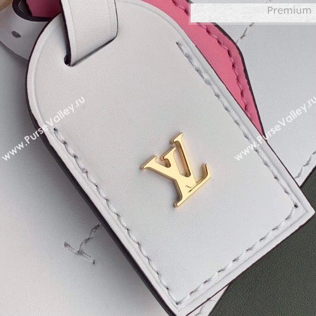 Louis Vuitton City Steamer MM Bag In Smooth Calfskin M42188 Army Green/White/Pink (K-20041832)