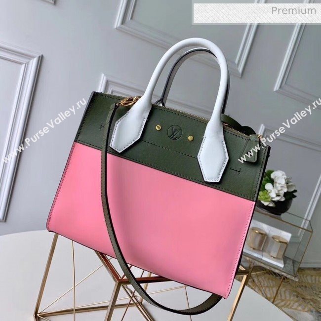 Louis Vuitton City Steamer PM Bag In Smooth Calfskin M42188 Pink/Green (K-20041829)