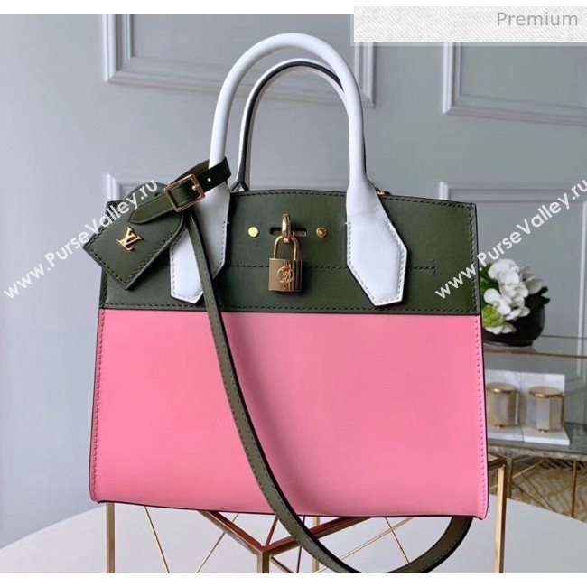 Louis Vuitton City Steamer PM Bag In Smooth Calfskin M42188 Pink/Green (K-20041829)