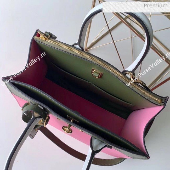 Louis Vuitton City Steamer MM Bag In Smooth Calfskin M42188 Pink/Green (K-20041828)