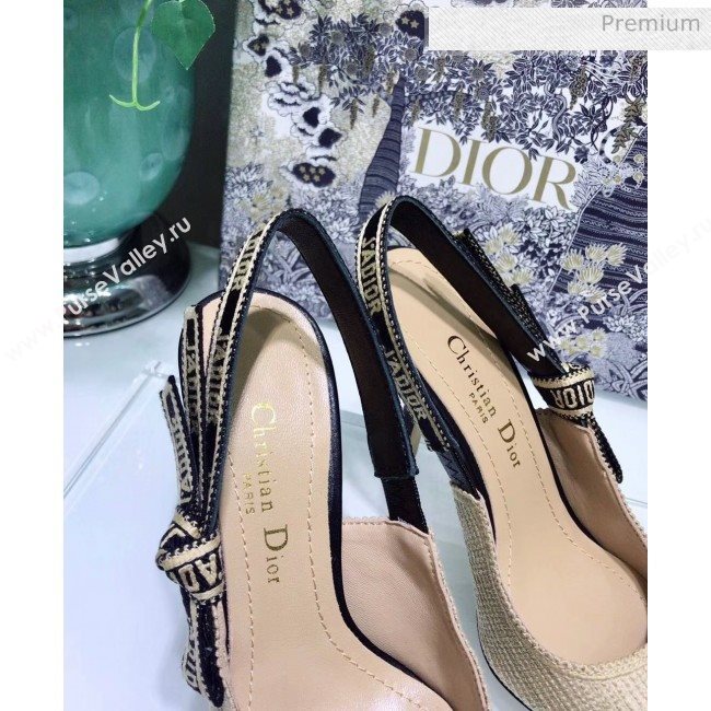 Dior JAdior Technical Fabric Slingback Pump With 9.5cm Heel Beige 2020 (JC-20041827)