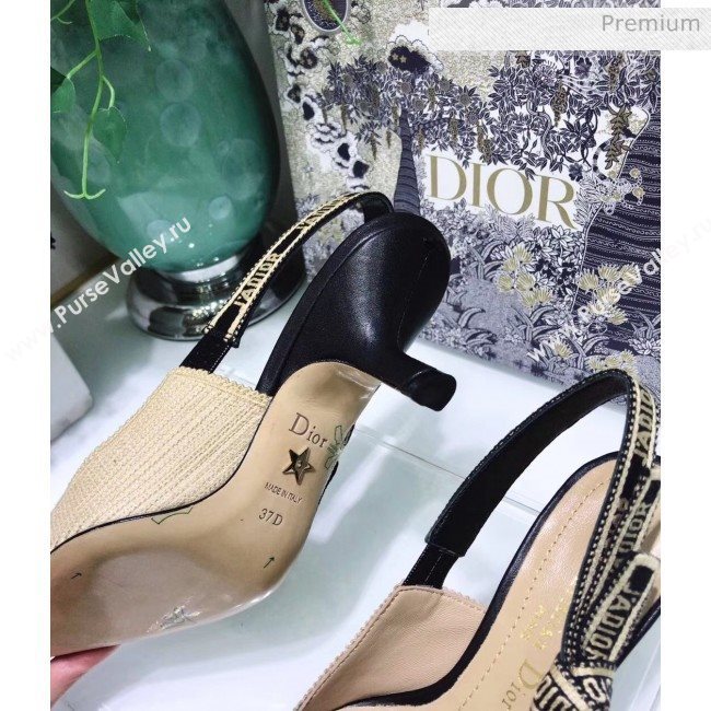 Dior JAdior Technical Fabric Slingback Pump With 6.5cm Heel Beige 2020 (JC-20041825)