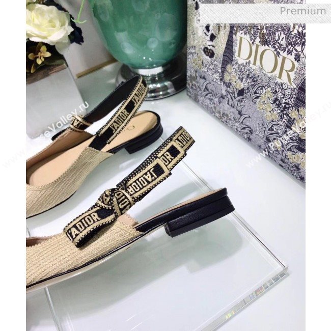Dior JAdior Technical Fabric Slingback Ballerina Flat Beige 2020 (JC-20041824)