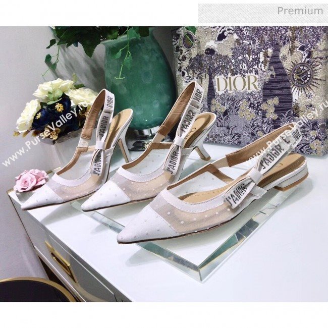 Dior JAdior Plumetis Ballerina Flat White 2020 (JC-20041821)