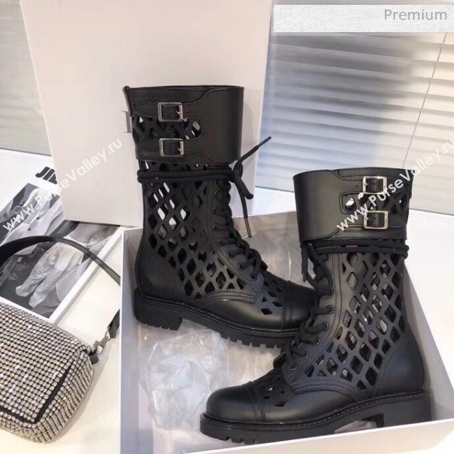 Dior Black D-Trap Matte Calfskin Low Boot 2020 (RS-20042001)